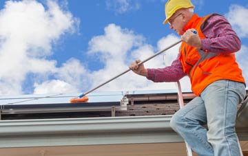 Walwyns Castle soft wash roof cleaning